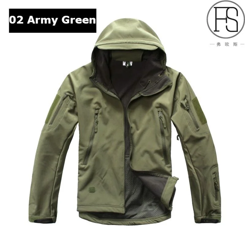 

Outdoor TAD shark skin soft shell v4.0 warm sports fleece windproof and rainproof assault suit for men