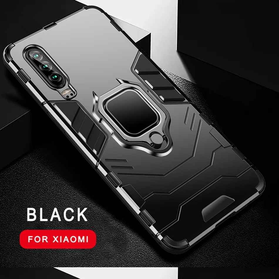 Black 3D чехол для телефона для Xiaomi Mi A3 9T 9 SE A1 A2 Lite F1 макс 3 чехол на магните с отделениями для карт чехол для xiomi Redmi Note 8 7 6 Pro 7A чехол - Цвет: Black