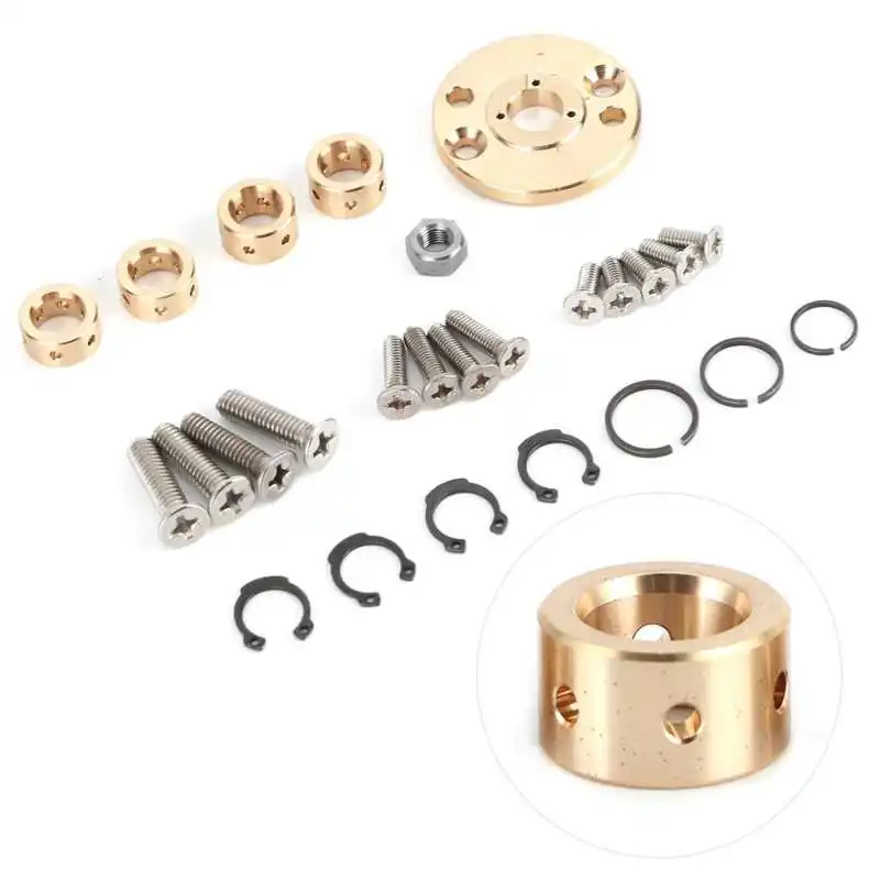 Universal Turbo Repair Rebuild Kit Bearings Nut Ring Fit for IHI RHB3 RHB31 RHB32 Turbine Stainless Steel + Aluminum |