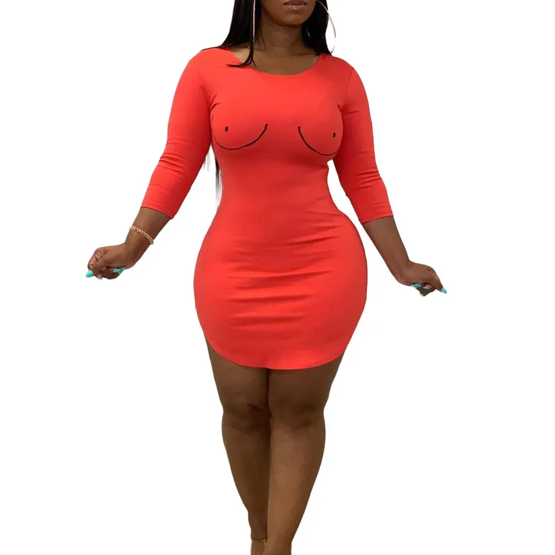 

New Women's Dress Fashion Long Sleeve Sexy Bodycon Mini Dress