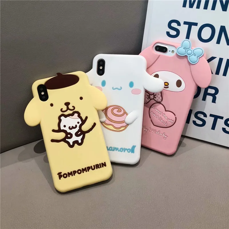 3D мультяшный милый розовый кролик для iPhone 11 Pro Max чехол мягкий силиконовый 7 PIus 11X10