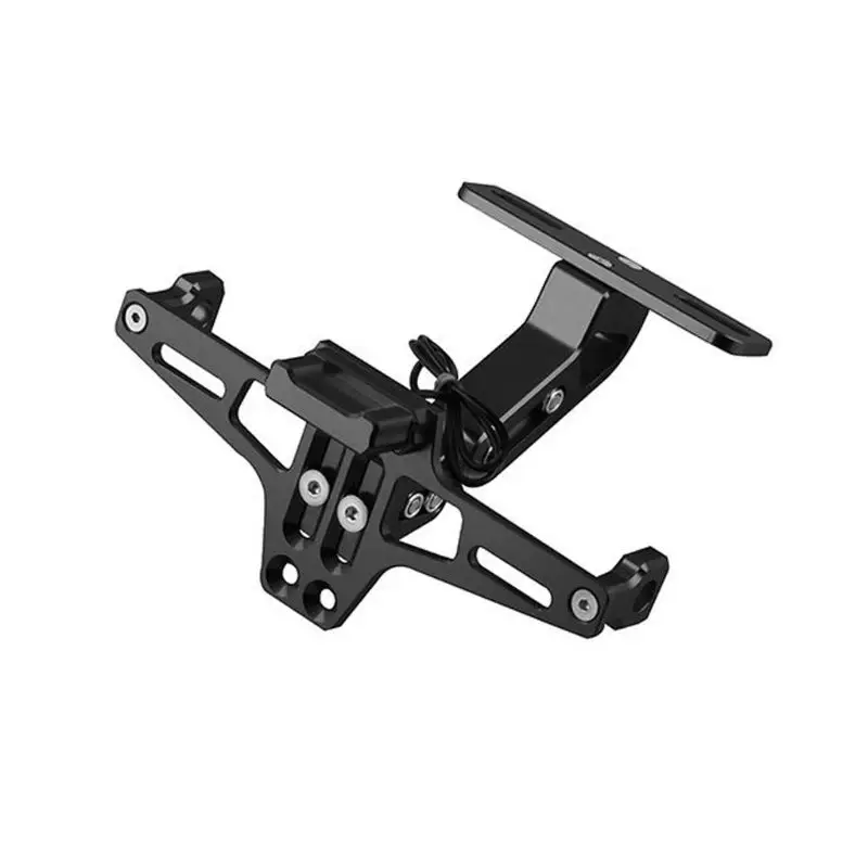 

XXFF Adjustable Motorcycle License Number Plate Holder LED Light Mount Bracket