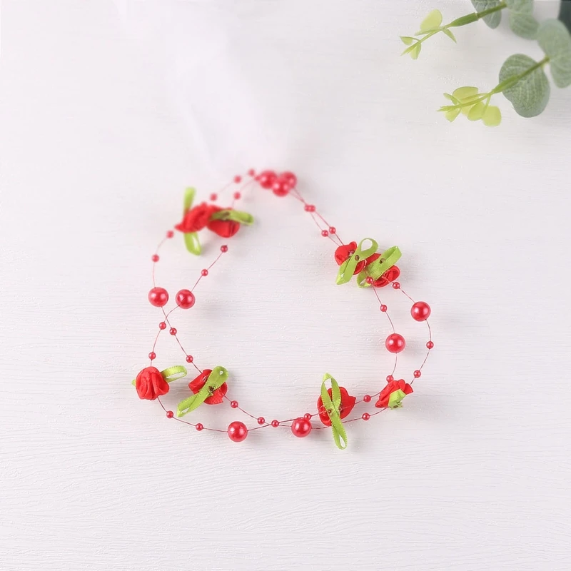 

Baby Flower Faux Pearl Headband Princess Headwear Hair Accessories Newborn Photography Props Hair Band Strap Shower Gifts