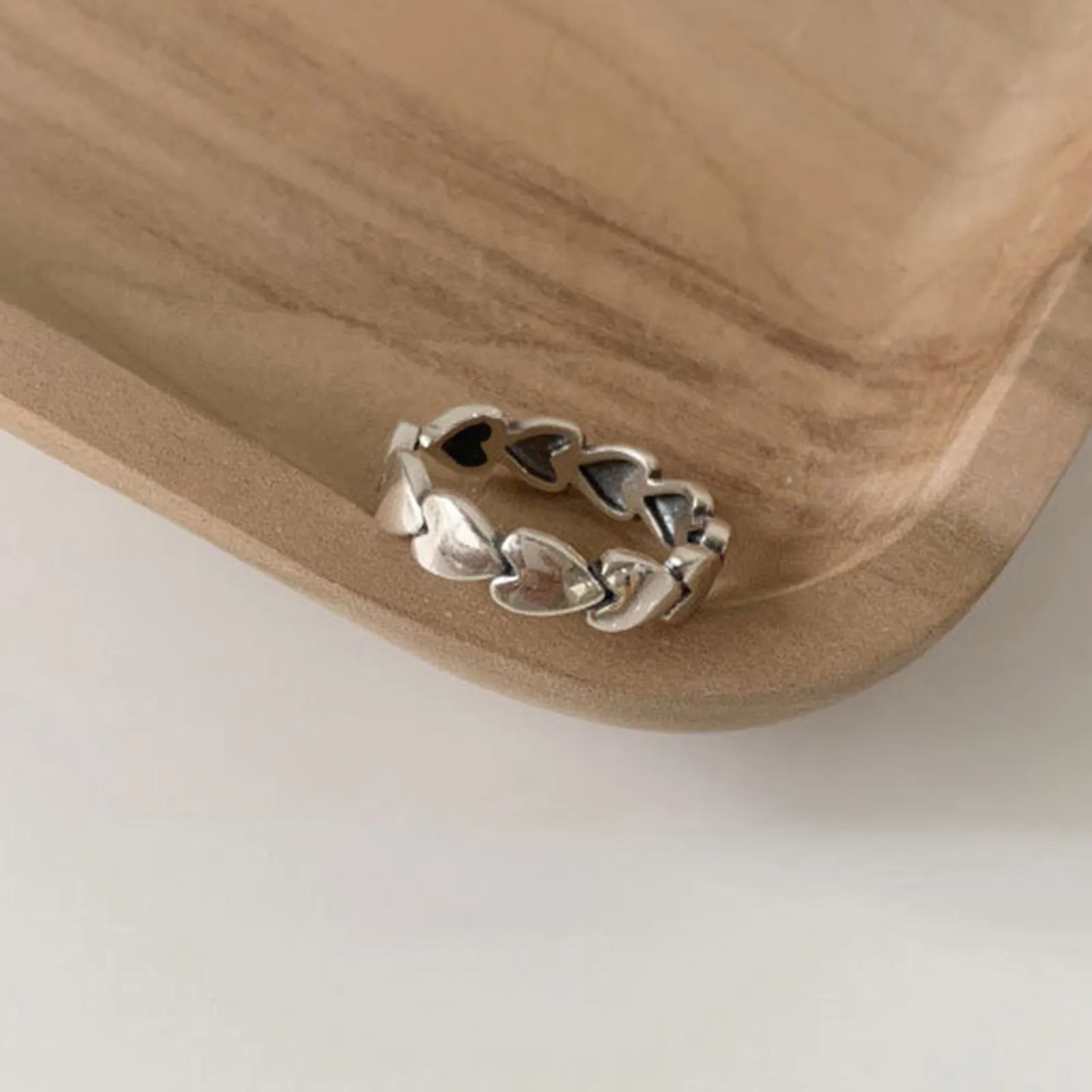 Кольцо регулируемое в виде сердца для женщин и девушек |