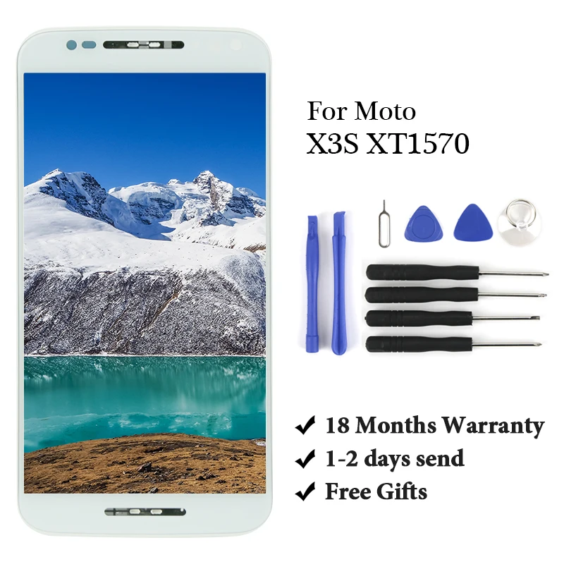 

100% test display For Motolora X Pure LCD Touch Screen Digiziter Assembly Replacement For Motolora X Style X3S XT1570 XT1575