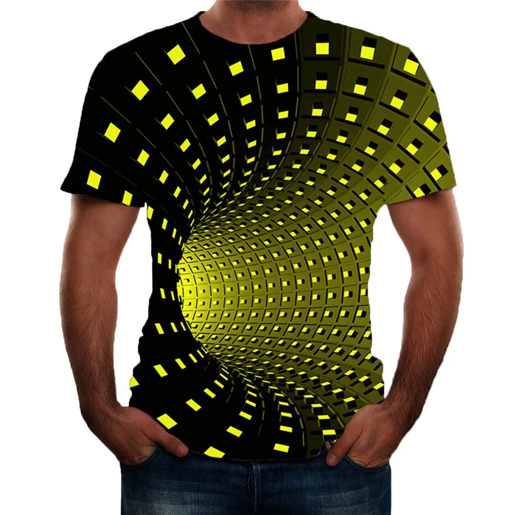 Мужская футболка с 3D принтом Повседневная круглым вырезом и короткими рукавами