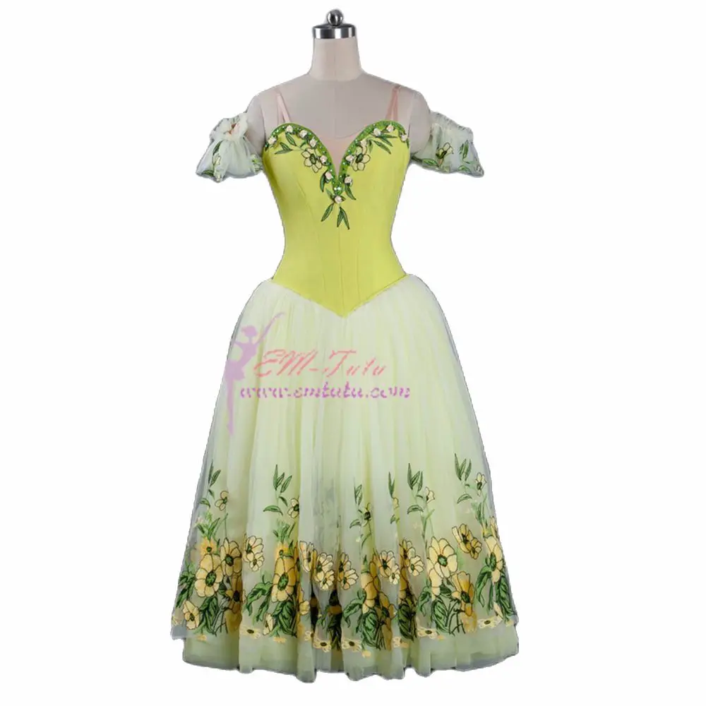 Романтичное цветочное зеленое классическое сказочное платье пачка для девушек
