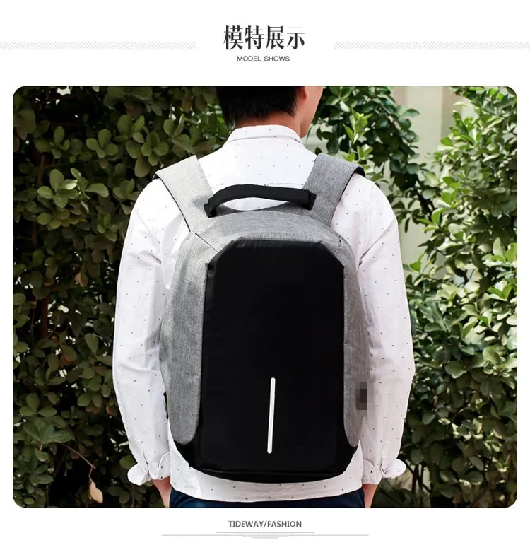 

2020 New Jiulin 15 inch Laptop Backpack USB Charging Anti Theft Backpack Men Travel Backpack Waterproof School Bag Male Mochila