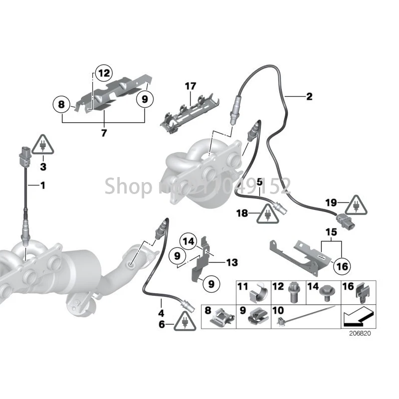 

CAR oxygen sensor/installation bm wE85 Z4 2.5I N52 E85 Z4 2.5 SO E85 Z4 3.0SI E85 Z4 3.0I N52 monitoring oxygen sensor