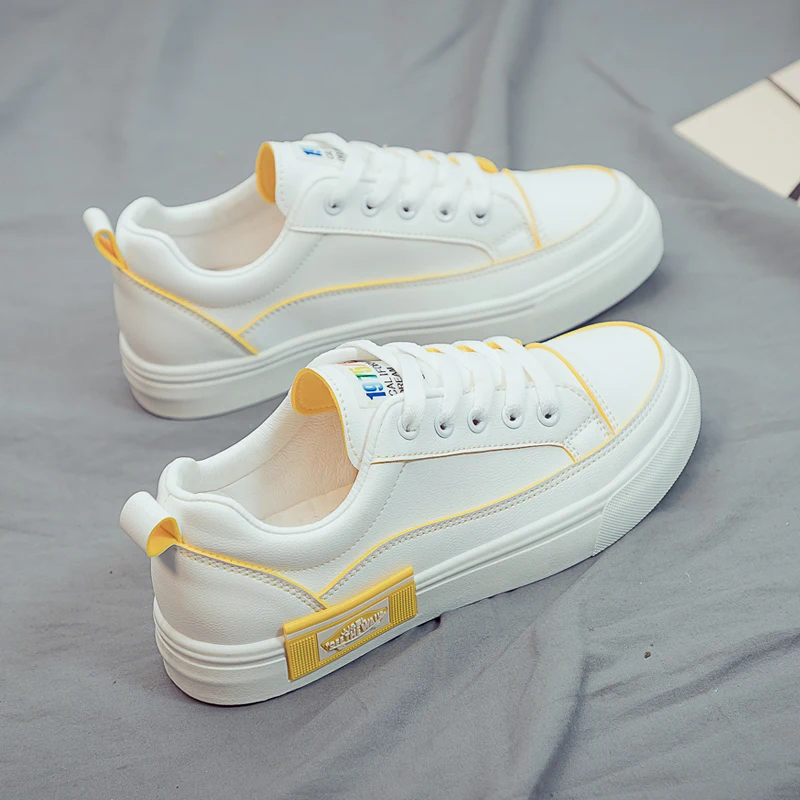 2019 женские кроссовки удобная Уличная обувь на шнуровке Вулканизированная модная