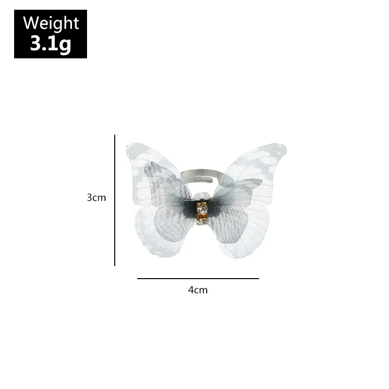 

2021 Fashion Butterfly Rings Personalized Adjustable Open Finger Rings Aesthetic Fairy Chic Trendy Rings Jewelry Accessories