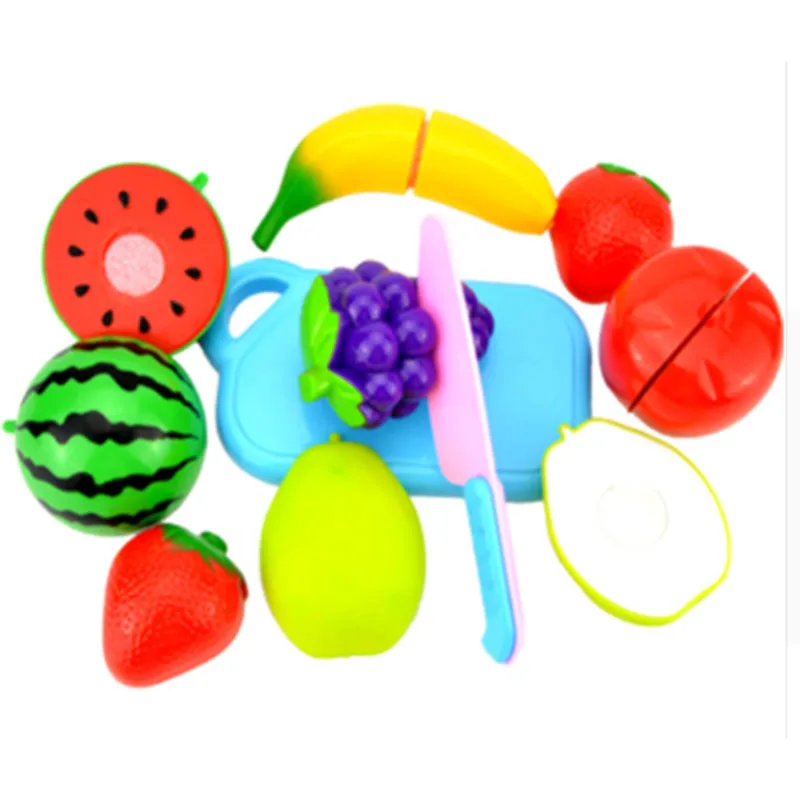 

Fruit Vegetable Food Cutting Set Pretend Role Play Kitchen Food Toys for Kids Educational Toys,18pcs Ran Style