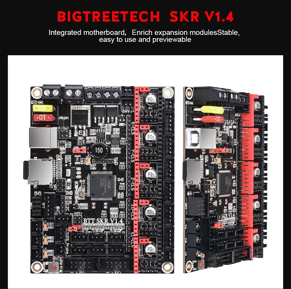BIGTREETECH BTT SKR V1.4 плата управления 32 бит SKR V1.4 турбо обновление SKR V1.3 Поддержка wifi TMC2209 TMC2208 UART части 3d принтера