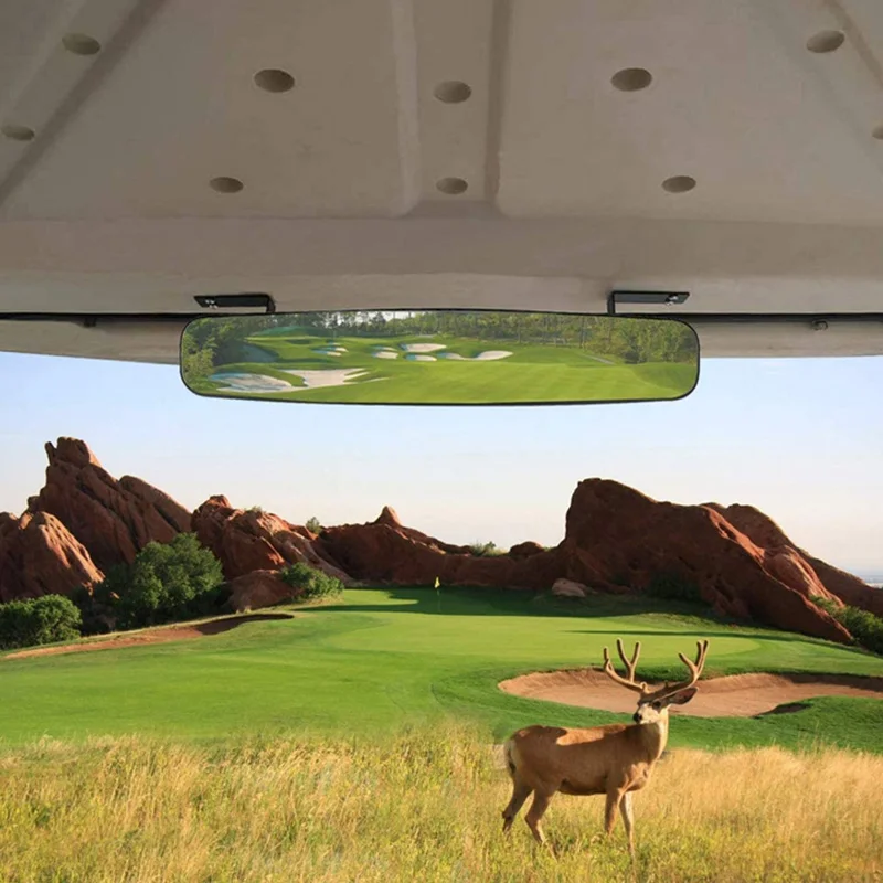 JayCreer Golf Cart Rear View Mirror 16.5" Extra Wide 180 Degree Panoramic For EZGO Club Car Yamaha | Гольф