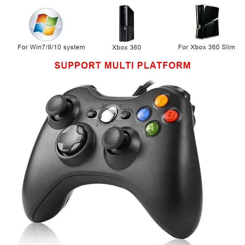 Новый проводной USB контроллер геймпад вибрации джойстик для Windows 7/8/10 xbox 360 пульта