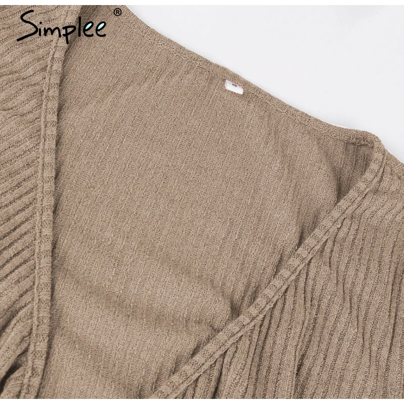 Женское осенне-зимнее мини-платье Simplee с длинным рукавом сексуальное