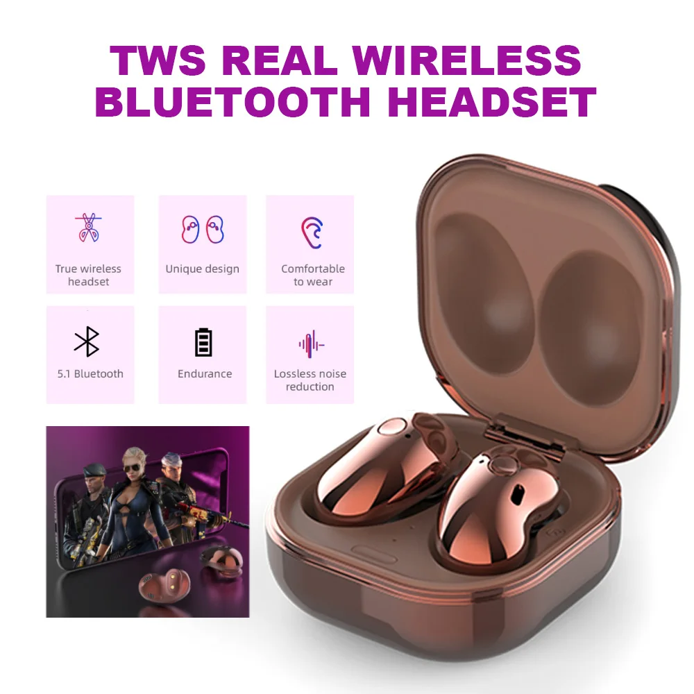 

S6 R180 TWS Bluetooth Earphones with Microphone Wireless In Ear HIFI Stereo Bass Handfree Sports Earbuds
