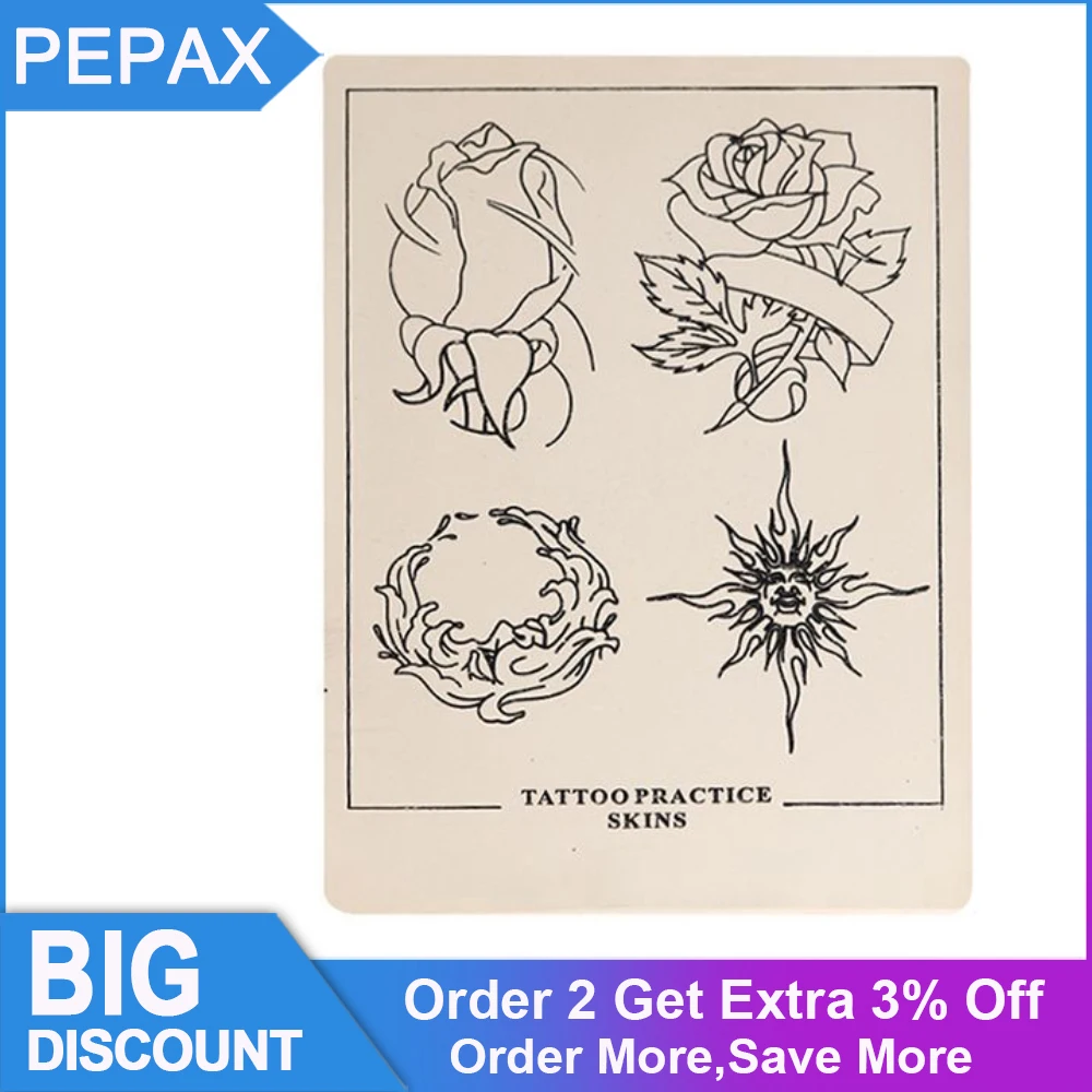 

5 шт./10 шт./15 шт., искусственная кожа для практики татуировки