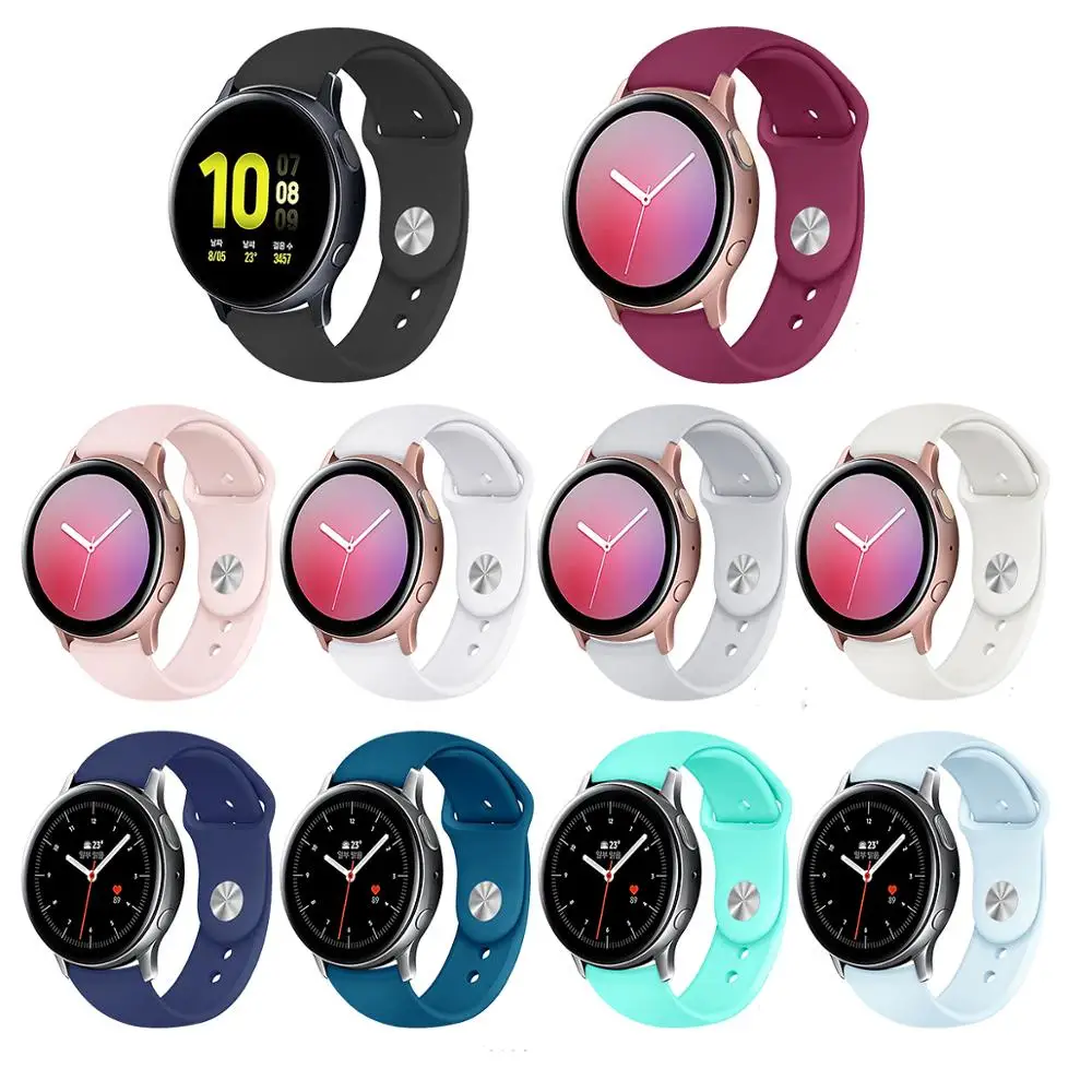 

Ремешок силиконовый для Galaxy Watch Active 2 46 мм, спортивный браслет для смарт-часов Active 2 46 мм