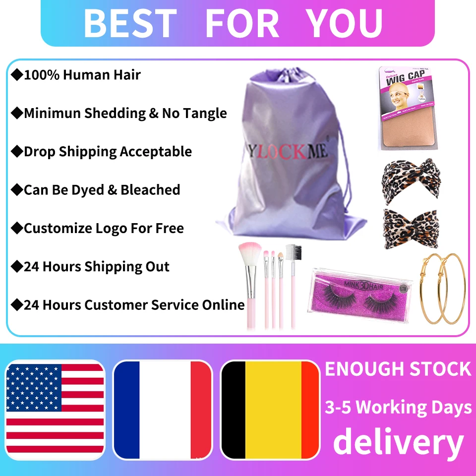 

Ombre Headband Wig Highlight Honey Blonde Body Wave Human Hair Wig Brazilian Remy Hair For Women Fast-installing MYLOCKME HAIR