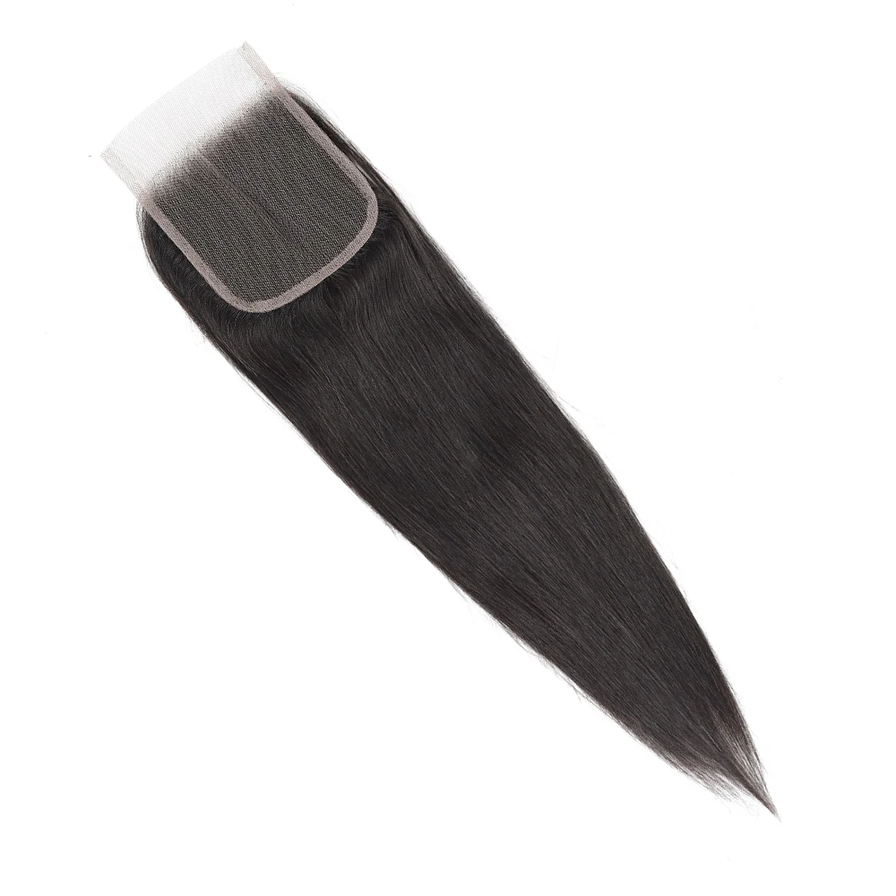 Малазийские пряди волос с закрытием шелковистые прямые волосы натуральные
