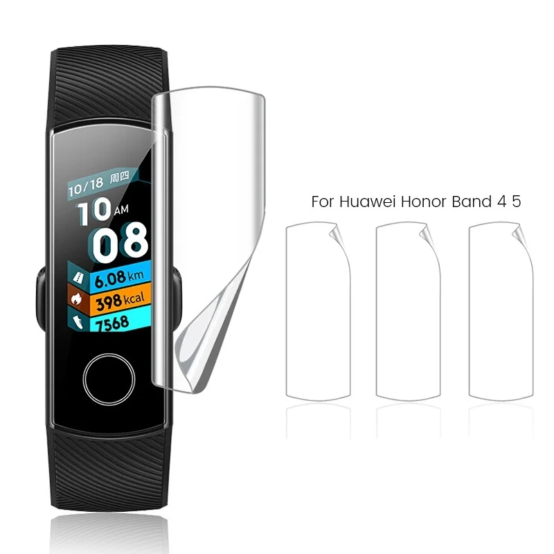 Мягкая пленка для Honor band 5 2 шт. защитная экрана huawei honor 4 band4 band5 смарт-браслет часов