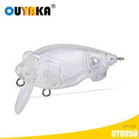 sea fishing accessories blank unpainted lure crankbait isca artificial weights 5 5g 52mm floating abs pesca wobblers carp leurre