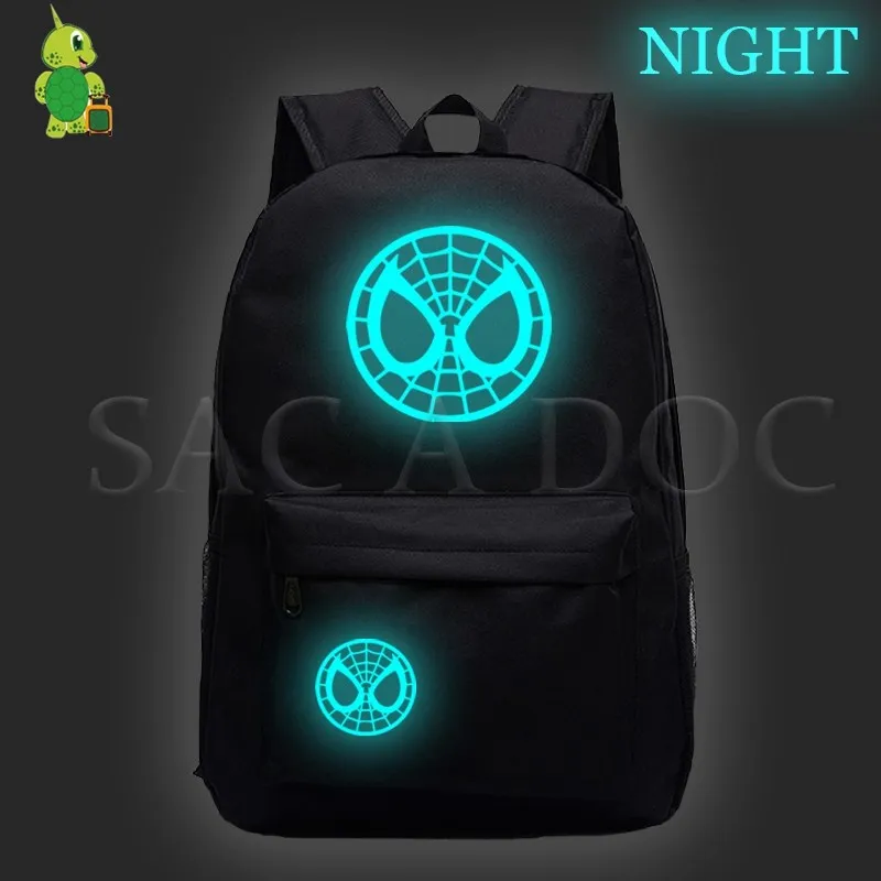 5black Новинка, рюкзак Mochila, Мстители, женский, мужской, рюкзак, светящийся, для подростков, школьные сумки, Капитан Америка, дорожная сумка для ноутбука - Цвет: 5black