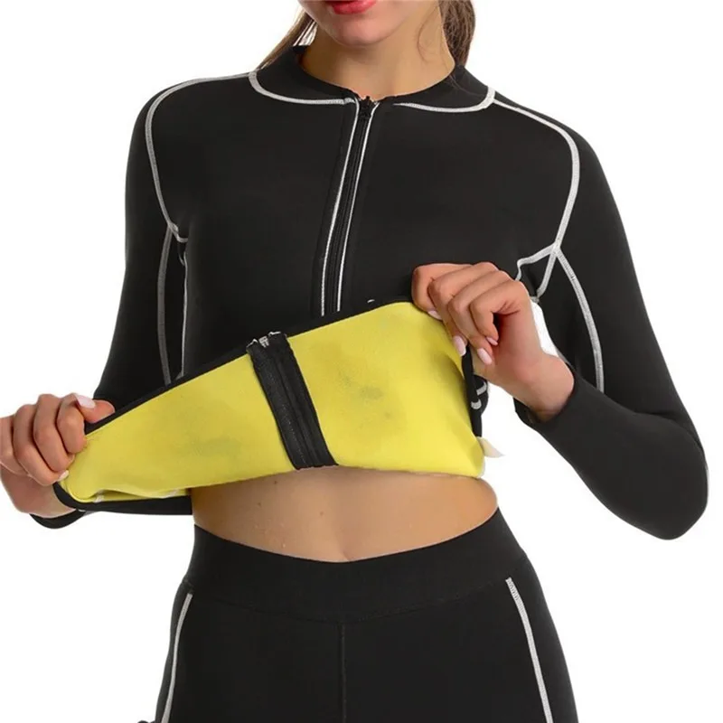 Женская Неопреновая рубашка для похудения майка сауна костюм тренировок и