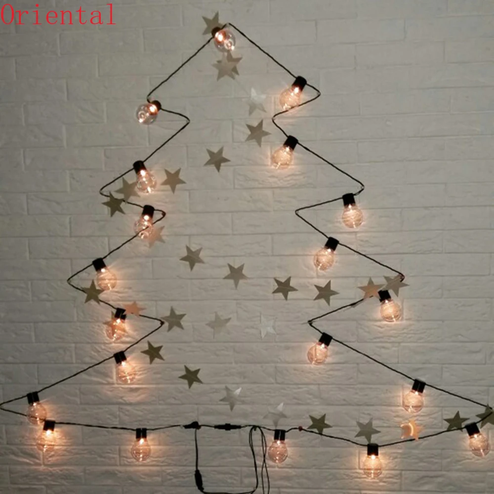 

6m 20 Led Wedding String Fairy Light Christmas LED Globe Festoon Bulb Led Fairy String Light for Party Holiday Garden Garland