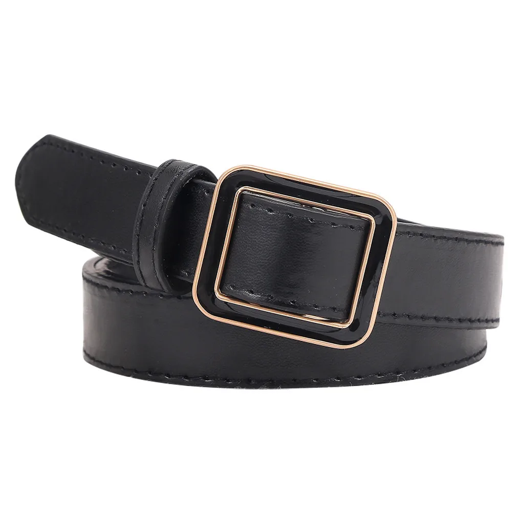 Коричневый пояс Ретро прочный кожаный ремень для мужчин и женщин с пряжкой