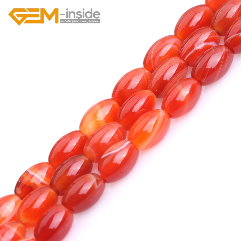Olivary формы Sardonyx сердолика бусины натуральный камень Бусины DIY россыпью для