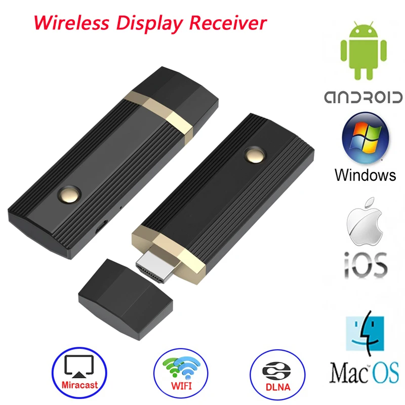 

Новый беспроводной приемник дисплея WiFi HDMI-совместимый проектор с зеркальным экраном 1080P DLNA для Android iOS TV Stick