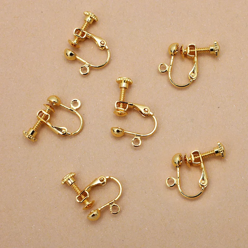 40 шт. винтовой зажим для задней крышки без пирсинга клипсы сережек с петлей