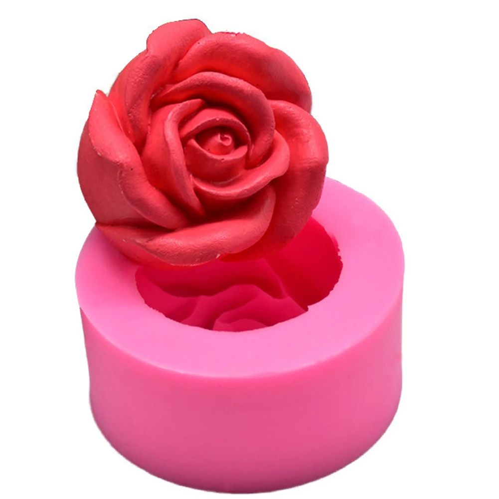 

Bloom Rose Flower Silicone Cake Mold 3D Flower Fondant Mold Cupcake Jelly Candy Chocolate Decoration Baking Tool Moulds