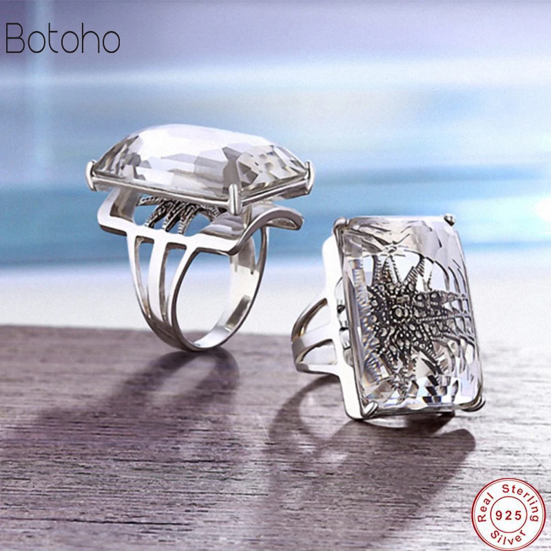 Новое ювелирное изделие из стерлингового серебра 925 пробы кольцо с натуральным