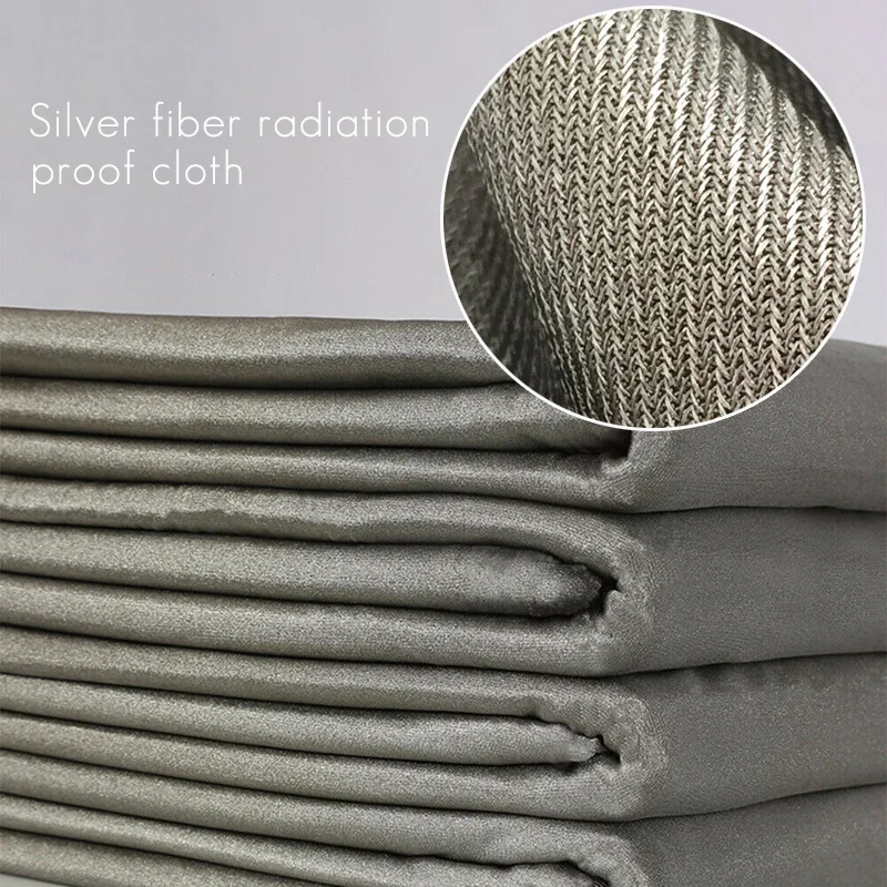 

RFID/EMI Blocking Fabric Radiation Protection/Conductive/RFID Shielding/EMF Blocking Silver Fiber Fabric DIY Maternity Dress
