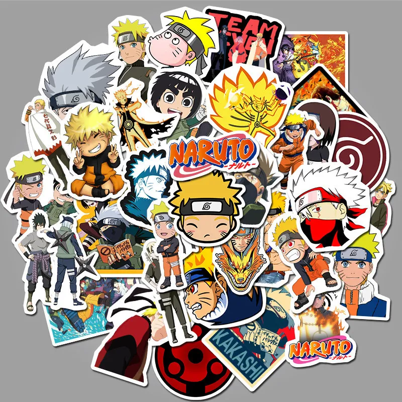 

50Pcs Anime 18 Style No Repetition Naruto Stickers Laptop Cup Guitar Luggage Fridge Skateboard Bicycle Tide Logo Decal Sticker