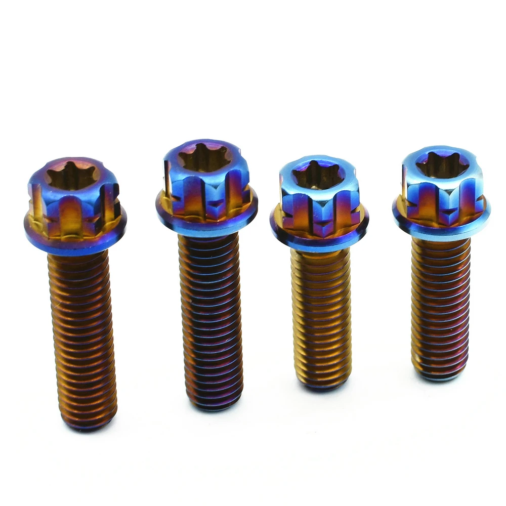 Титановые болты M6 M8 M10 x1.25 мм X1.5mm 20/25/30/35 40 фланцевая головка мотоцикла MTB винты Torx Ti