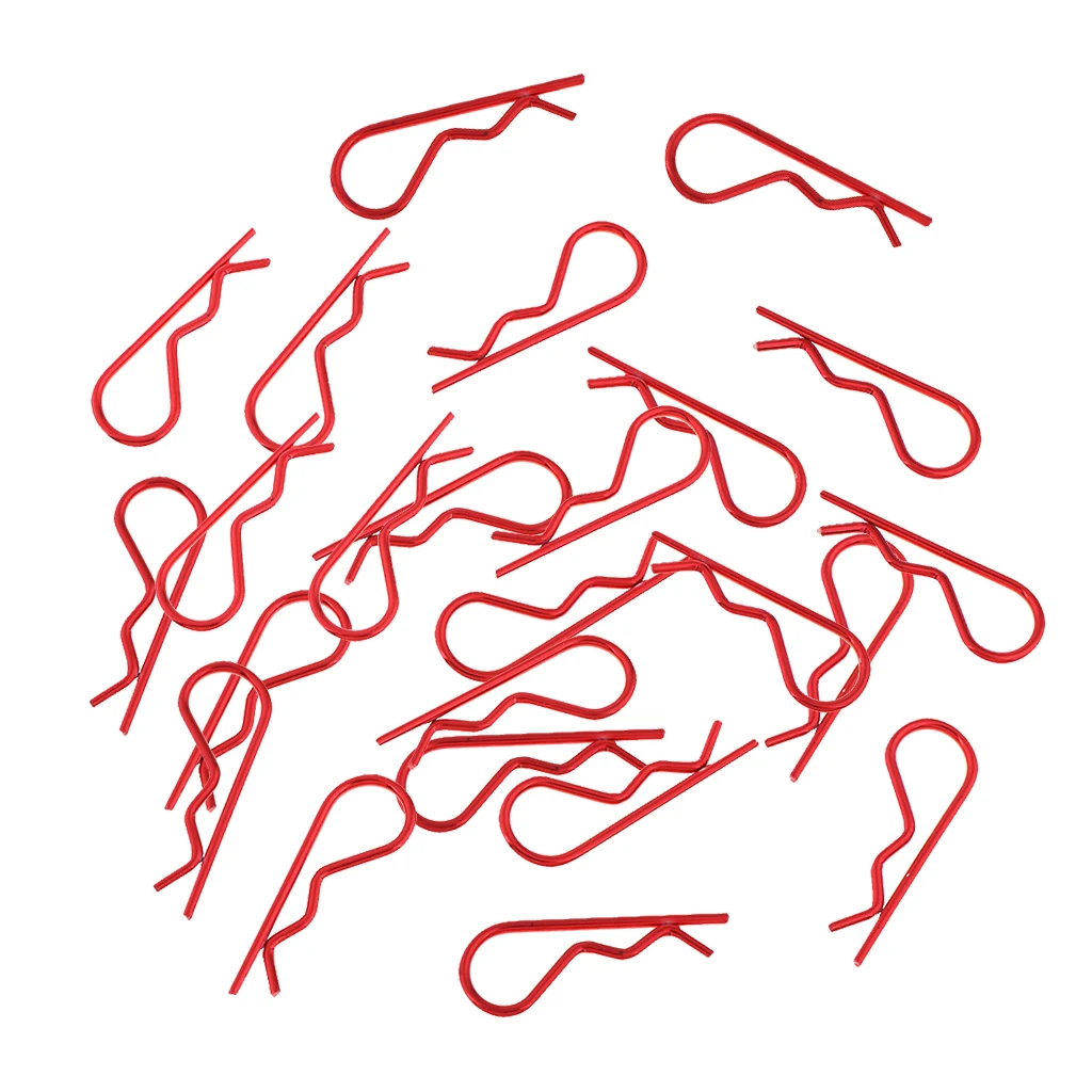 20 шт. красные металлические RC автомобильные зажимы для корпуса из нержавеющей