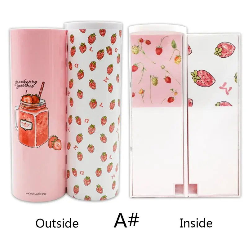A Creative Whiteboard Pencil Case With Solar Calculator Magnetic Switch Kawai Cartoon Pen Box School - Цвет: A