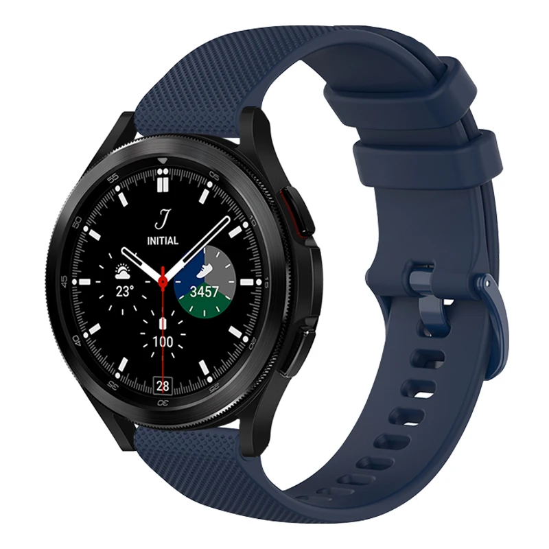 Ремешок силиконовый для Samsung Galaxy Watch 4 40 мм 44 классический сменный быстросъемный