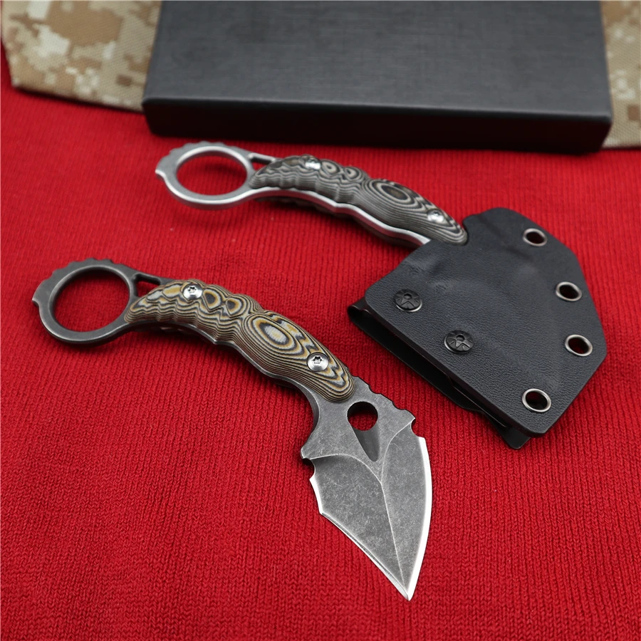 

Karambit Military CS GO Fixed Blade Knife Tactical Survival Knives Camping Rescue Pocket Knifes Outdoor EDC Tool G10 Handle Mini