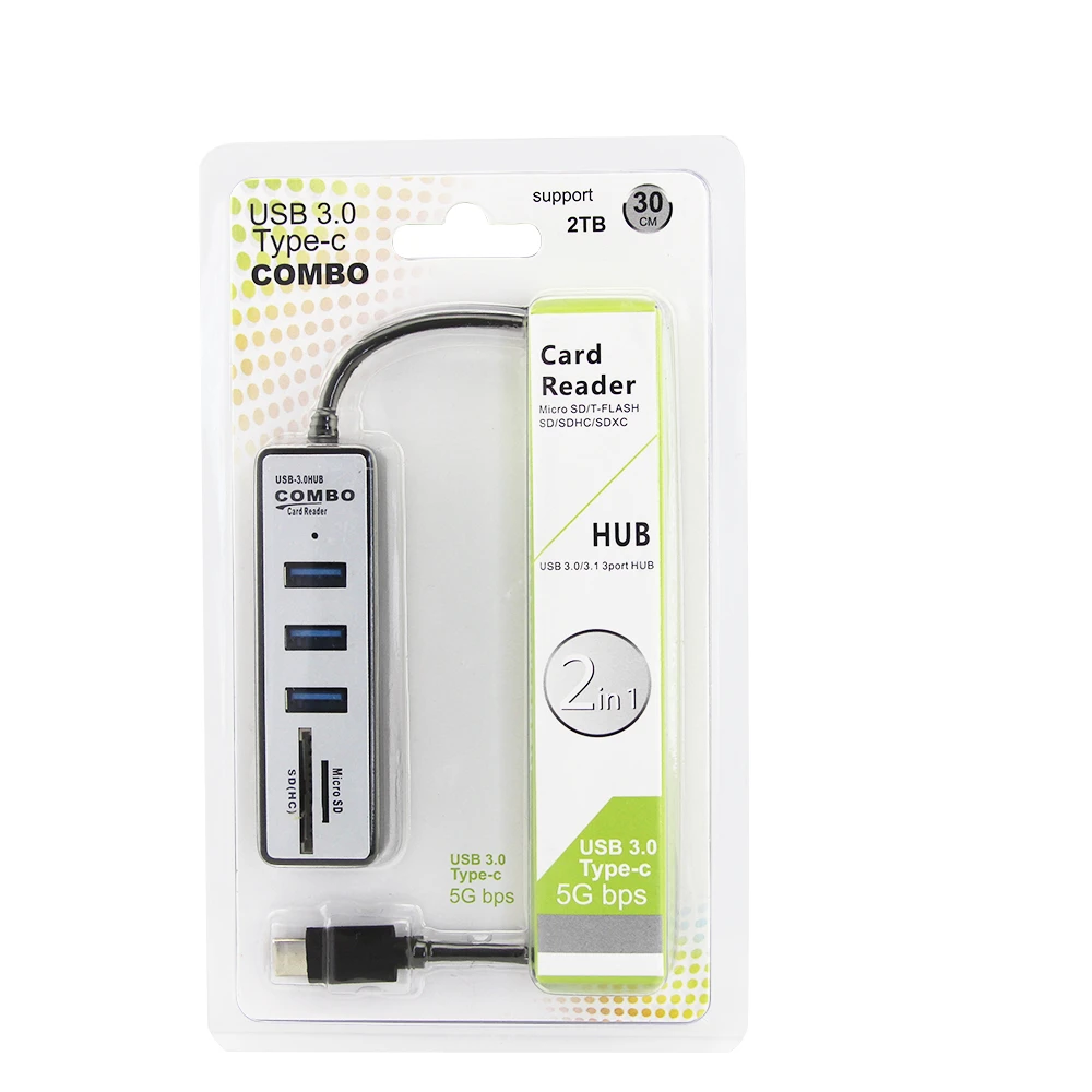 USB 3 0 концентратор с несколькими портами адаптер типа C все в одном поддержка SD TF