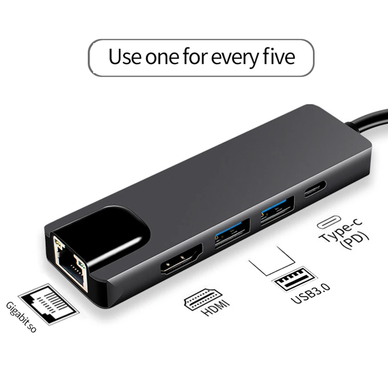 Концентратор USB Type C Hdmi 4K концентратор в гигабитный Ethernet Rj45 Lan адаптер для Mac book Pro
