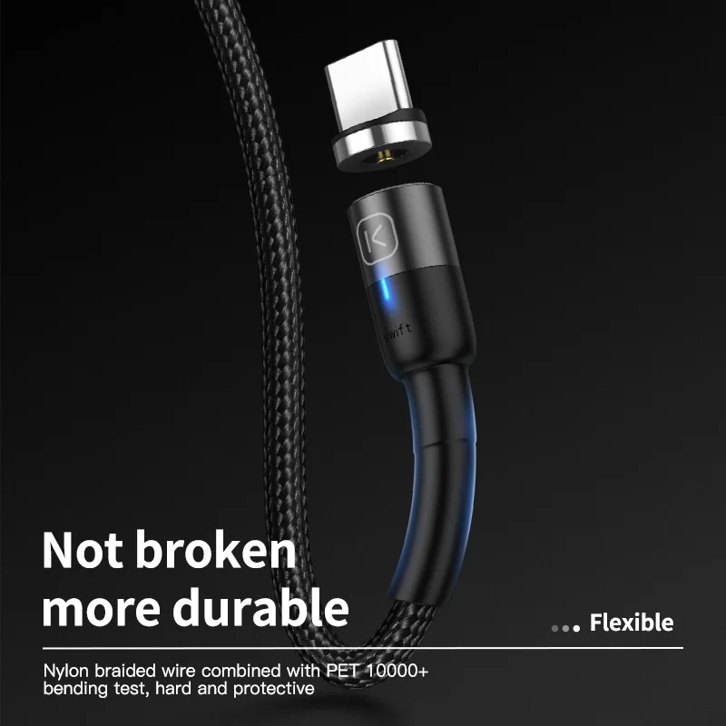 KUULAA Магнитный кабель Micro usb type C для Xiaomi Android iPhone мобильный телефон Быстрая зарядка
