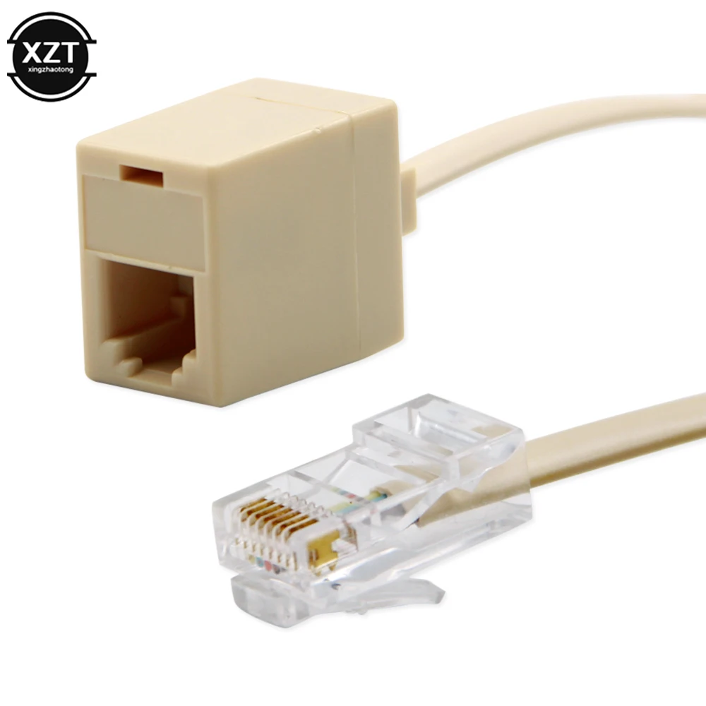 8P4C / RJ45 штекер RJ11 6P4C к гнезду M F адаптер телефонный Ethernet | Компьютеры и офис