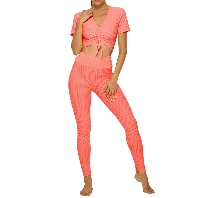 Loozykit женский спортивный комплект для йоги однотонные цветные колготки