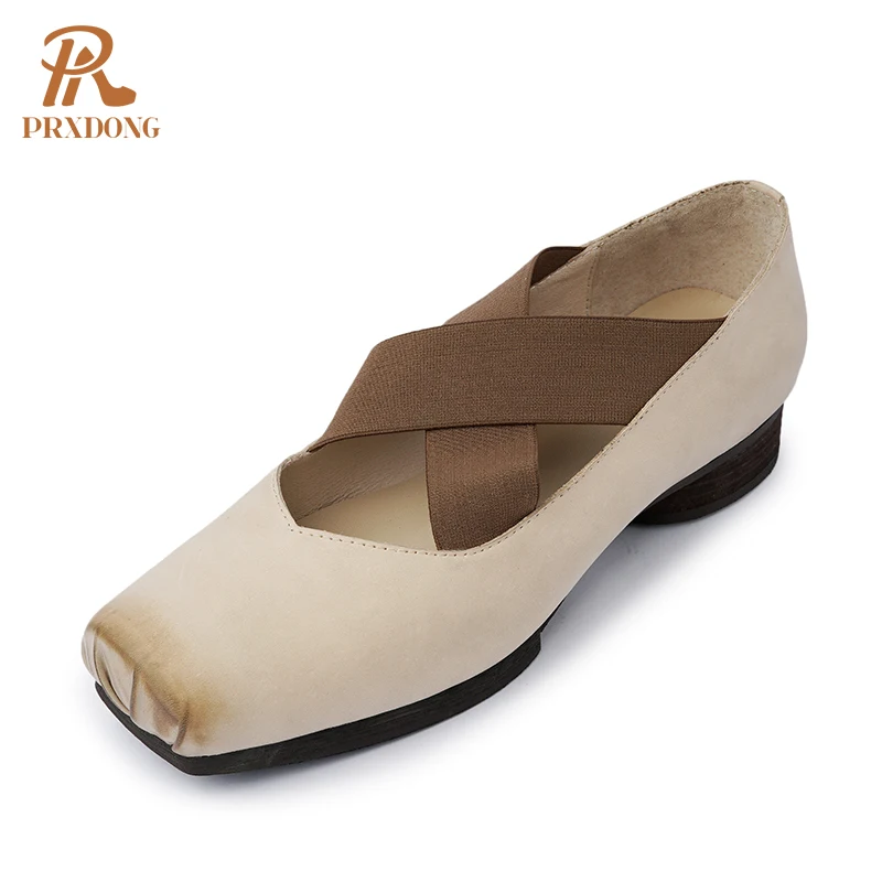 

2021 New Arrival Autumn Ladies Single Shoes Fashion Genuine Leather Dress Casual Shoes Spring Simple Women Dance Pumps Size 39