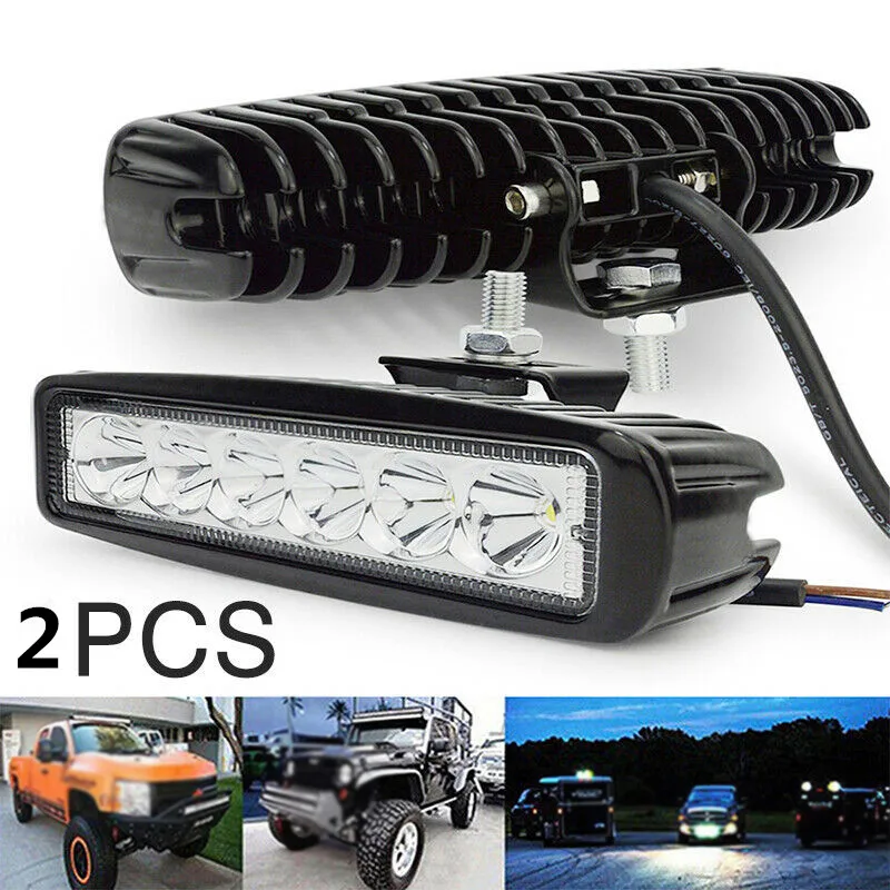 

Bar Working Lights Fog Spot For Offroad Car Truck 18W 6500K Waterproof